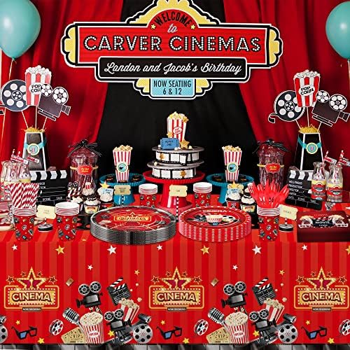 Movie Night Party Tablecloths 3 Pack 54in x 108in