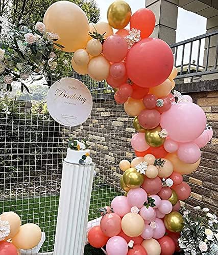 KALOR 18 Inch Coral Red Balloons 10 Pcs
