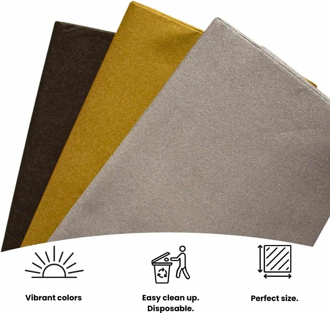 Fair Goods Airlaid 100 Paper Tablecloths 1 Pack Silver 70 X 48
