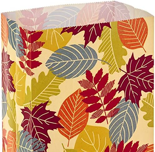 Hallmark Fall Leaves Party Favor and Wrapped Treat Bags 30 Ct