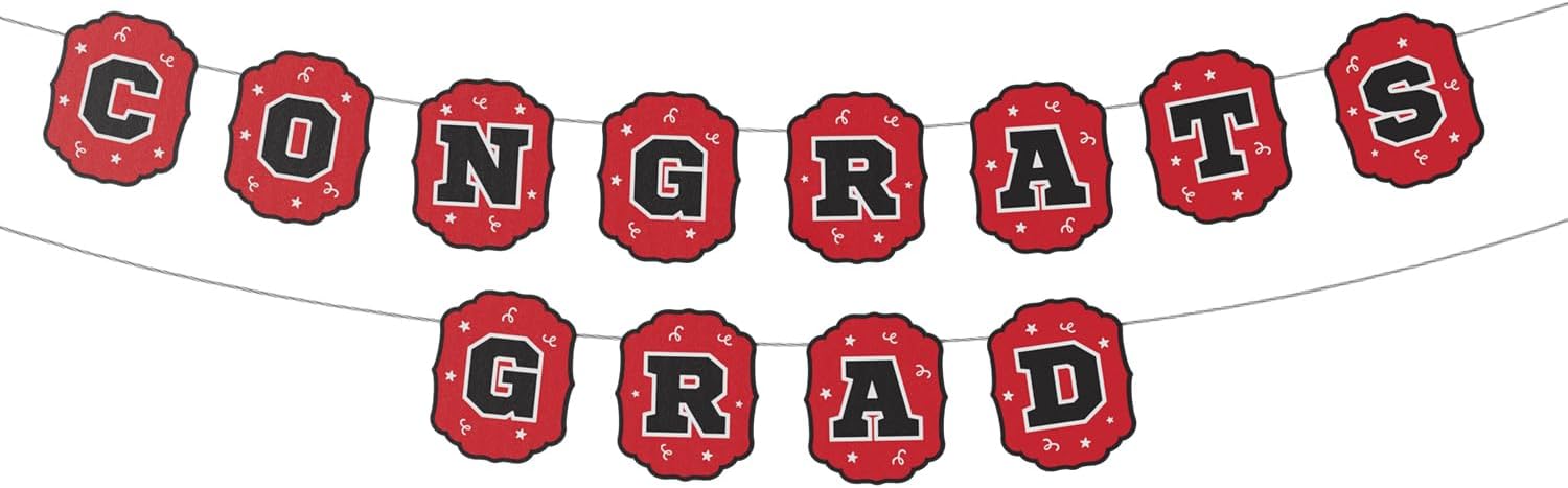 2025 Graduation Decorations Red Themed Set