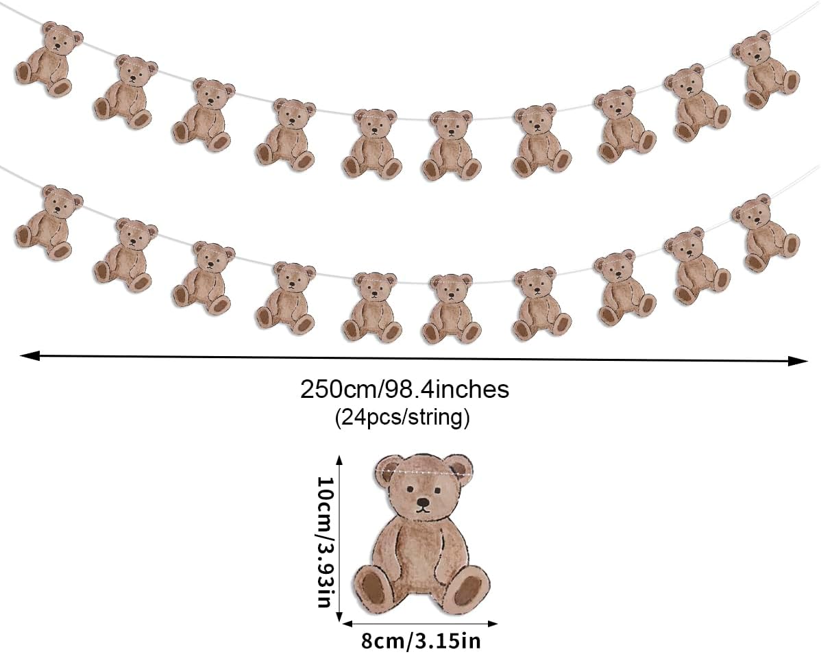 Bear Hanging Paper Garland 3 Strings X 82ft