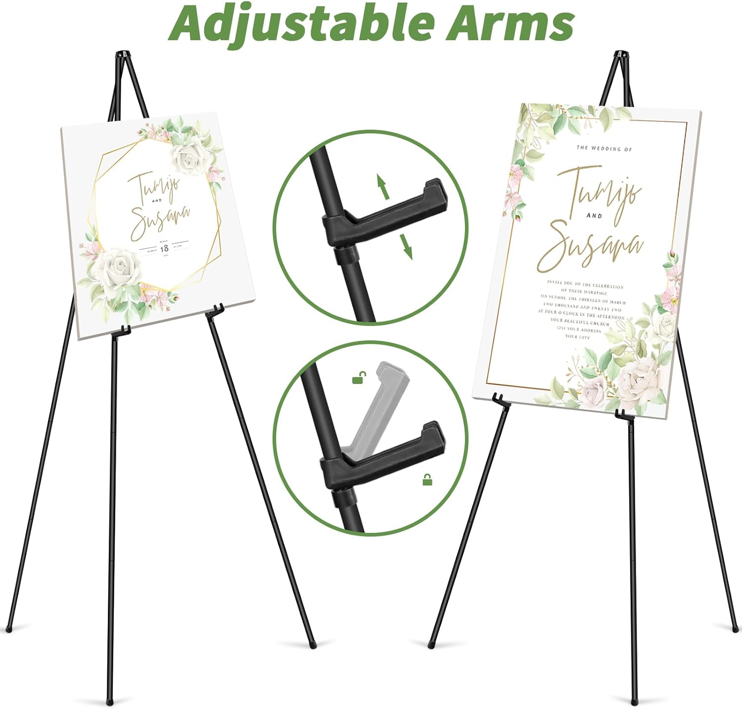 PUJIANG 6 Pack Foldable Art Easels with Case
