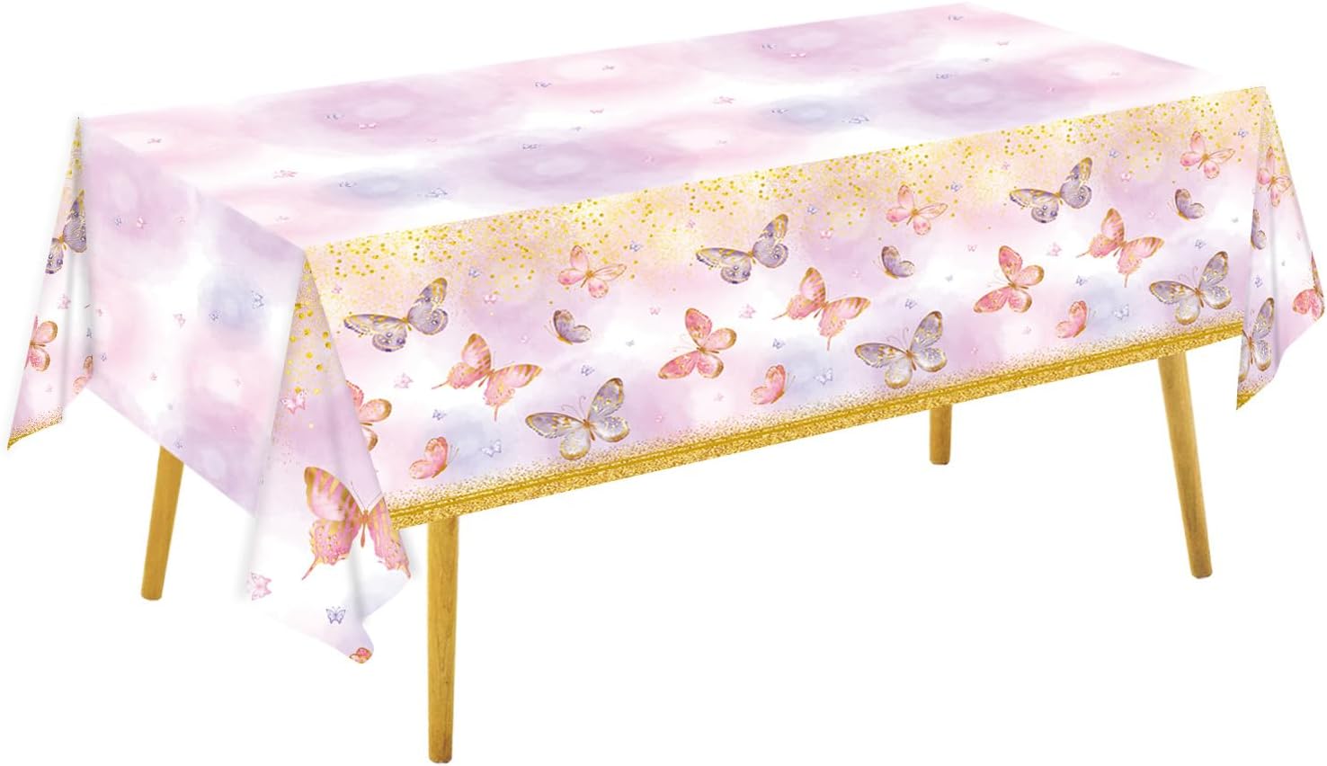 4pcs Butterfly Birthday Tablecloths Pink Purple Decorations for Girls
