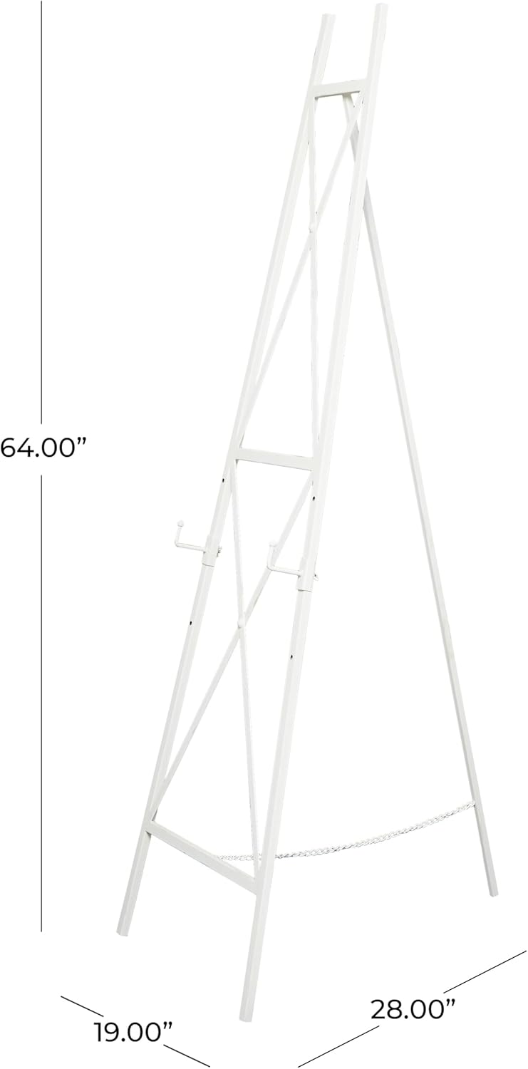 Deco 79 White Metal Adjustable Display Easel