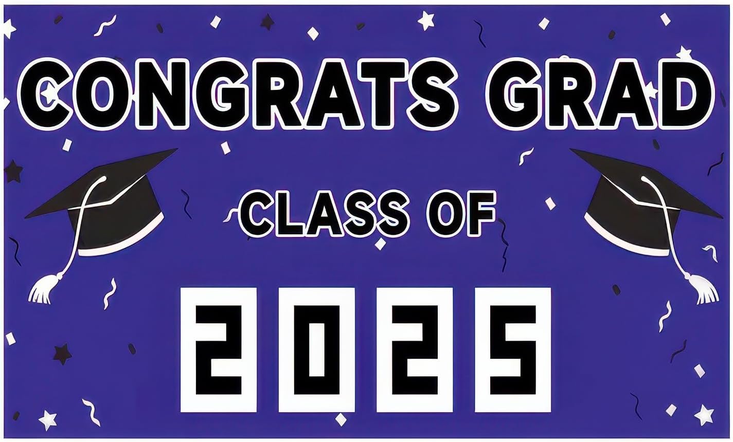Graduation Banner Outdoor Decor 71x43 Inches