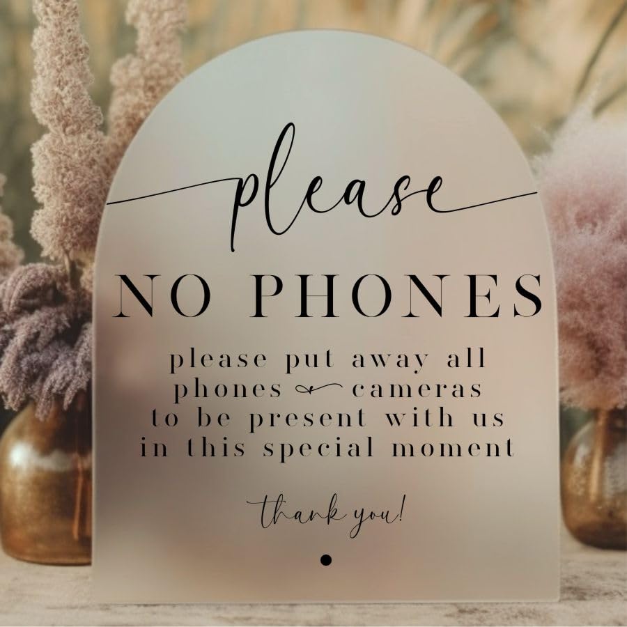 1801andco Unplugged Wedding Sign 8x10