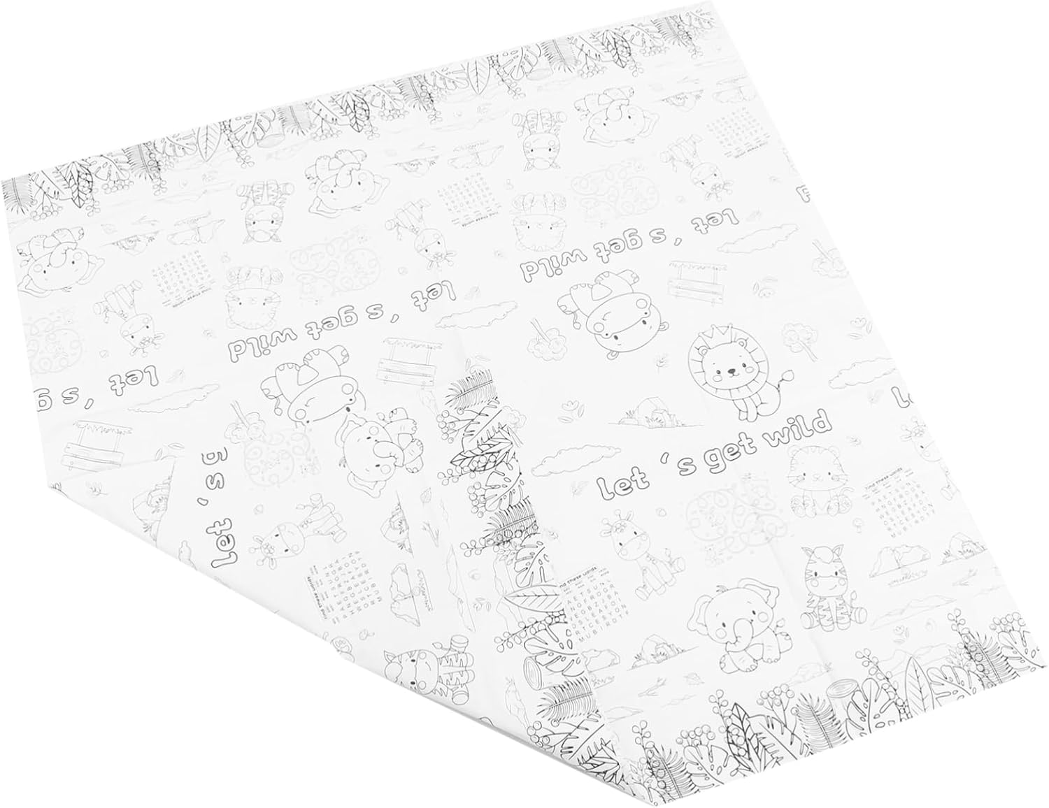 Happy Birthday Animal Themed Durable Paper Tablecloth for Parties