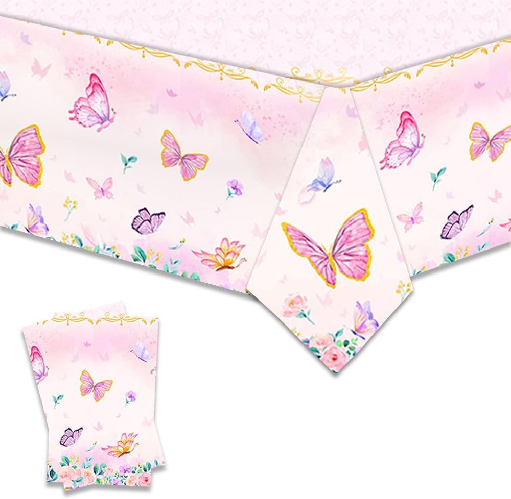 2pcs Butterfly Tablecloth for Party Decorations