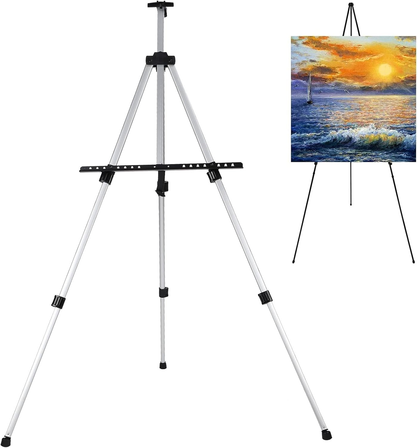 Portable Easel Metal Bracket with 5 Scraper