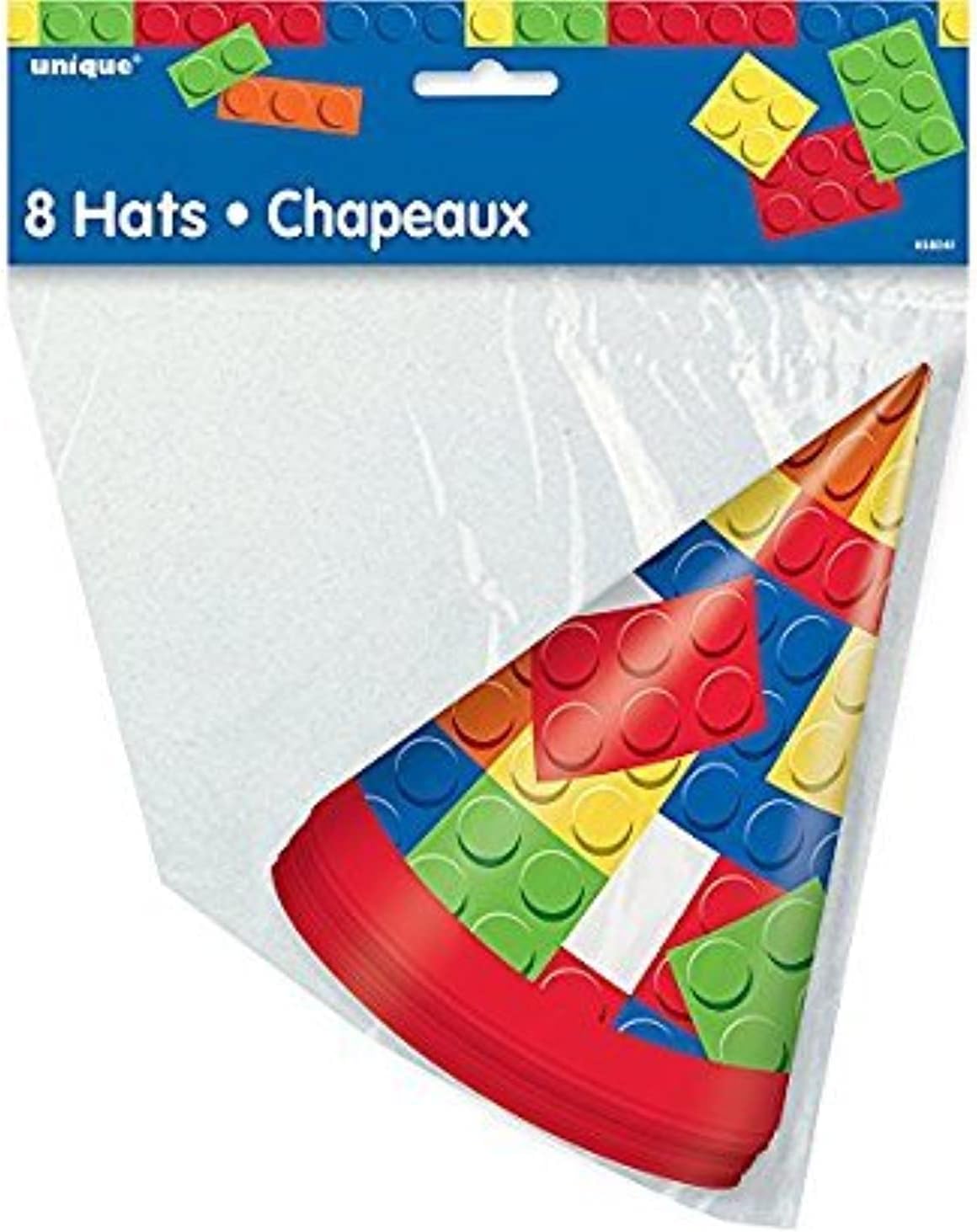 Building Blocks Birthday Party Hats Pack of 8
