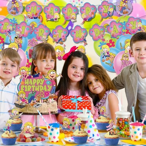 Cartoon Girls Birthday Party Decoration Kit