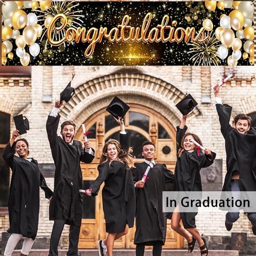 Congratulations Banner 6x13ft Graduation Celebration Decor