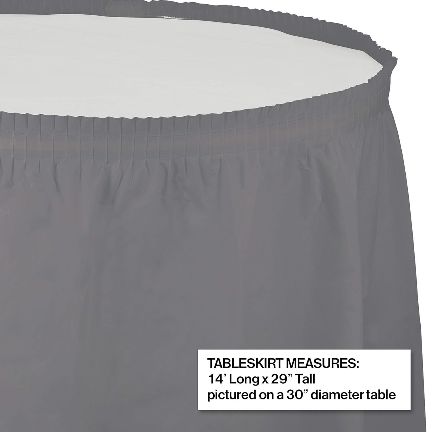 Creative Converting Table Skirt 14x29 Gray
