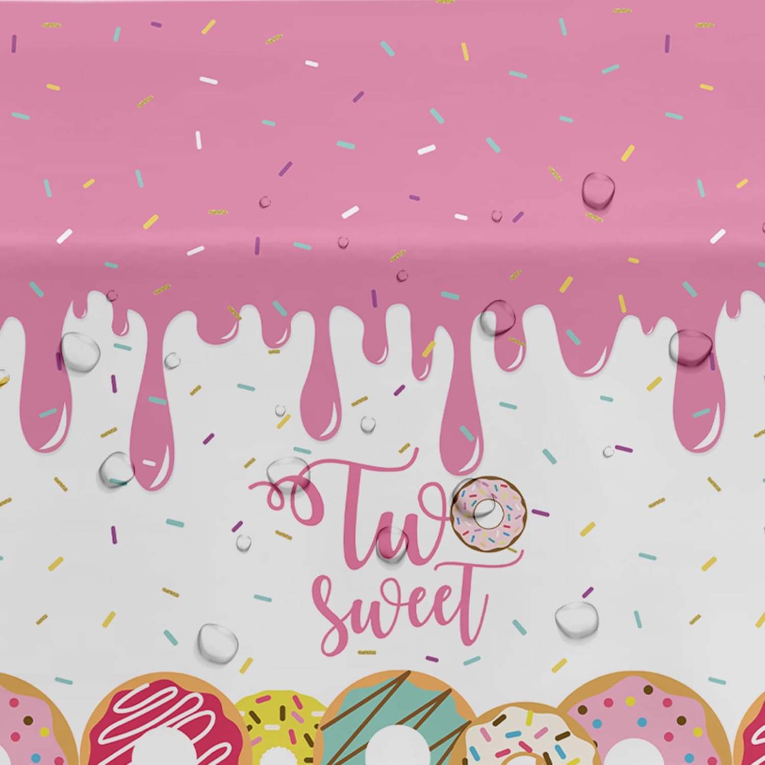Donut 2nd Birthday Tablecloth Set 3 Pack