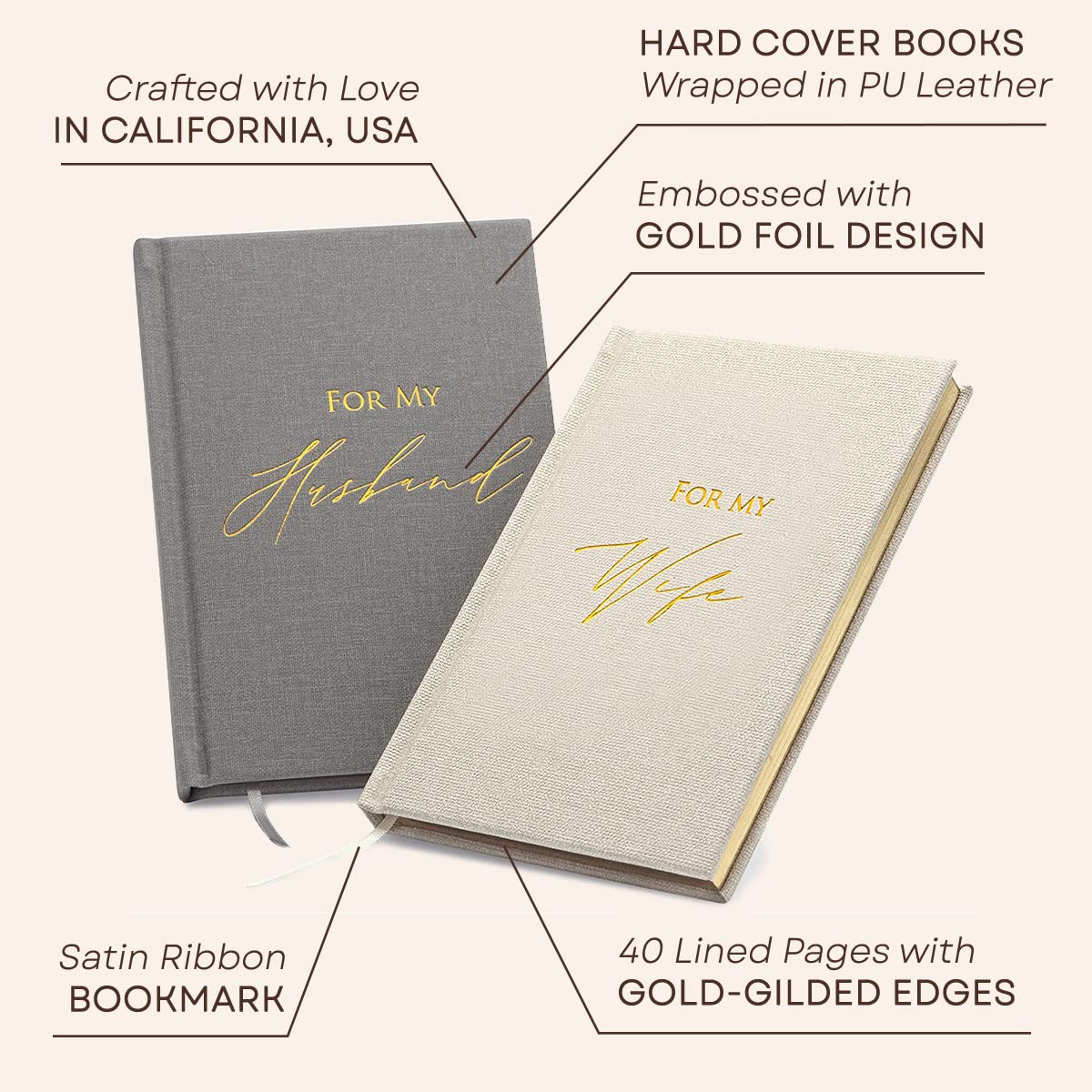 MUUJEE Hard Cover Vow Books Set of 2