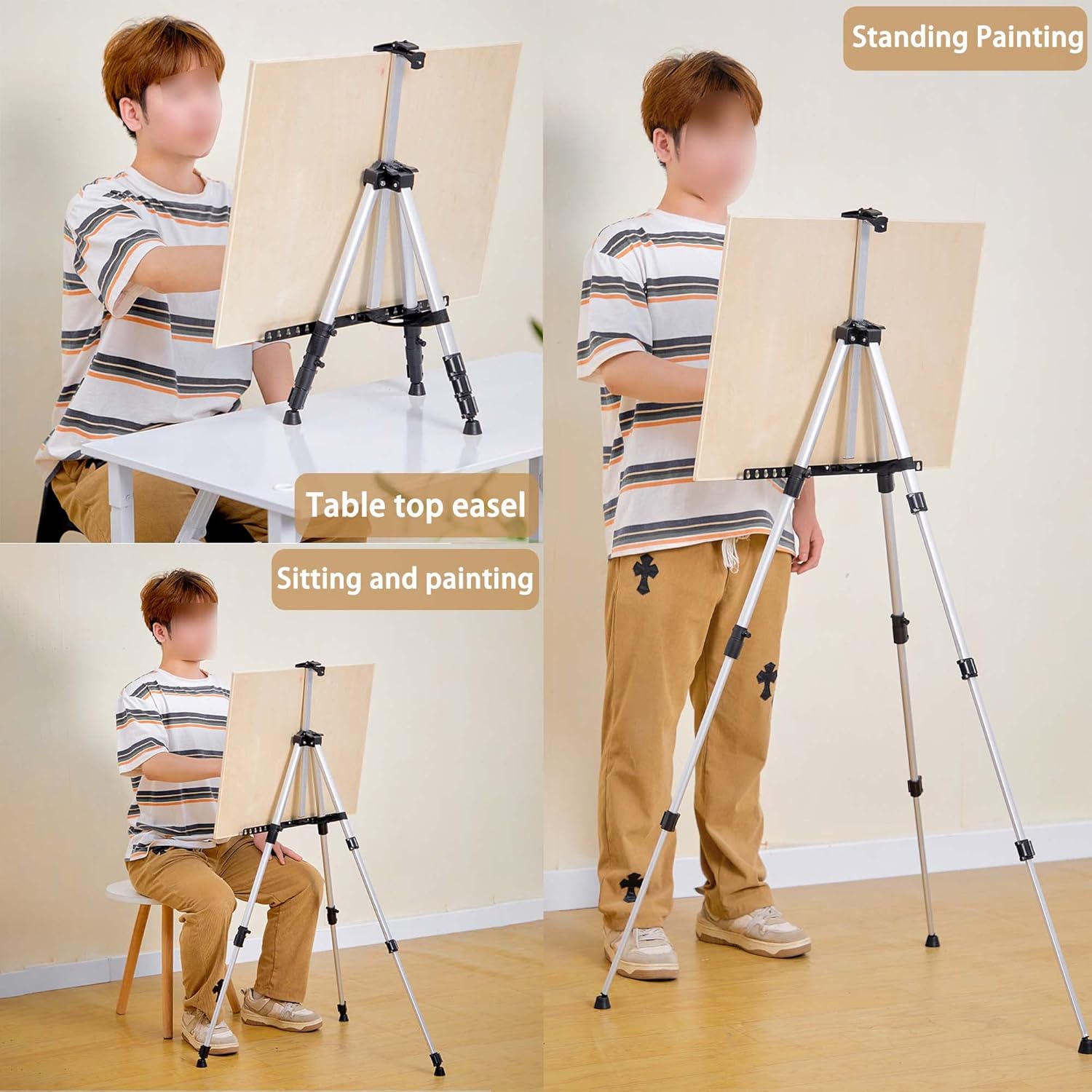 Adjustable Metal Easel Stand for Painting and Art