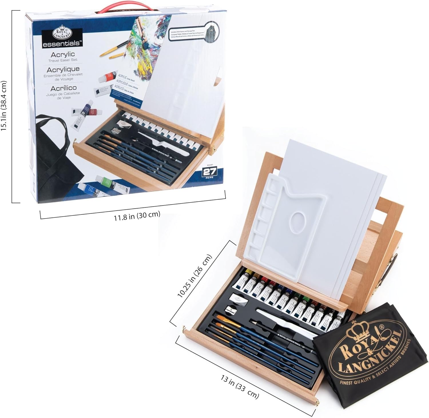 Royal Langnickel Acrylic Easel Art Set Portable