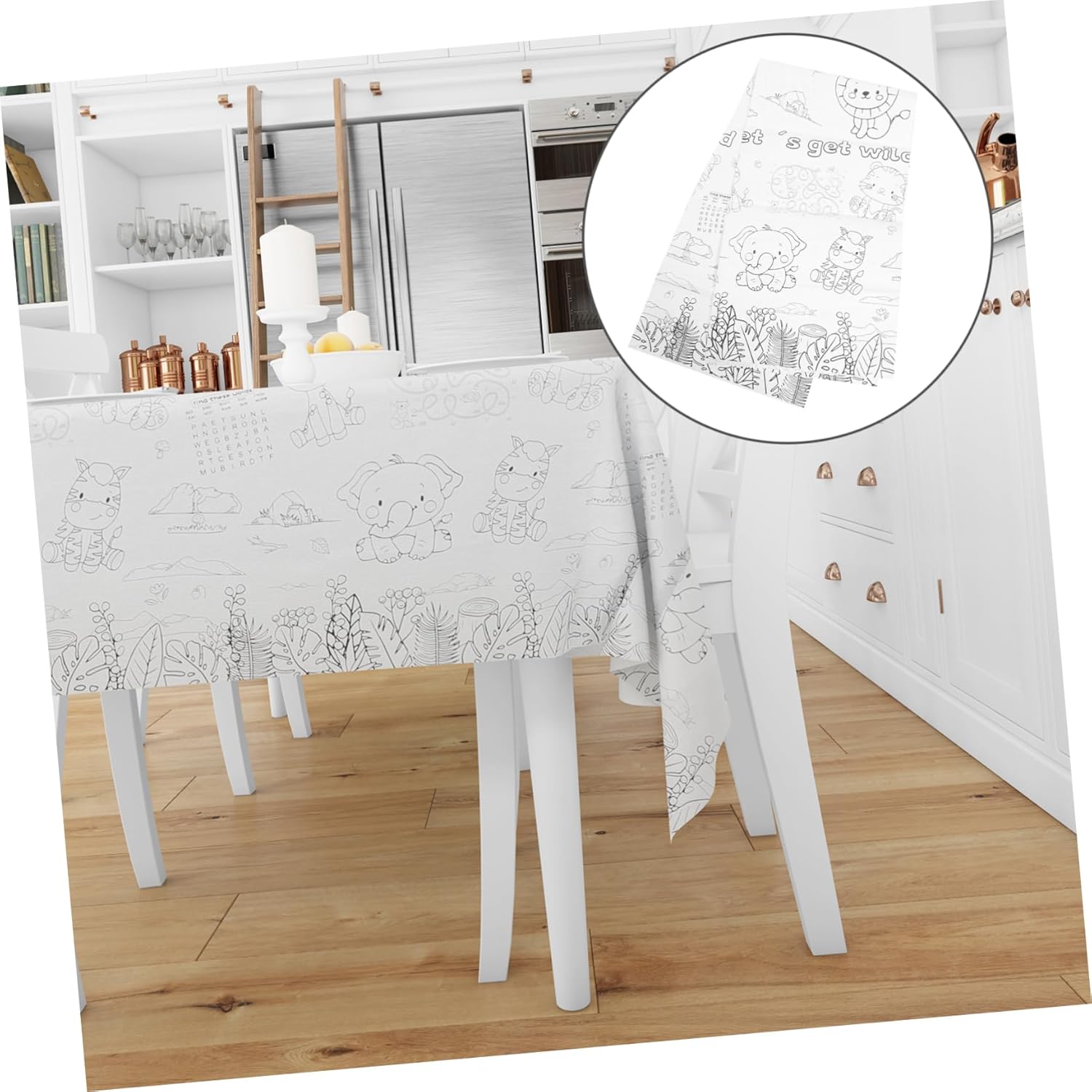 Birthday Zoo Themed Paper Tablecloth for Parties