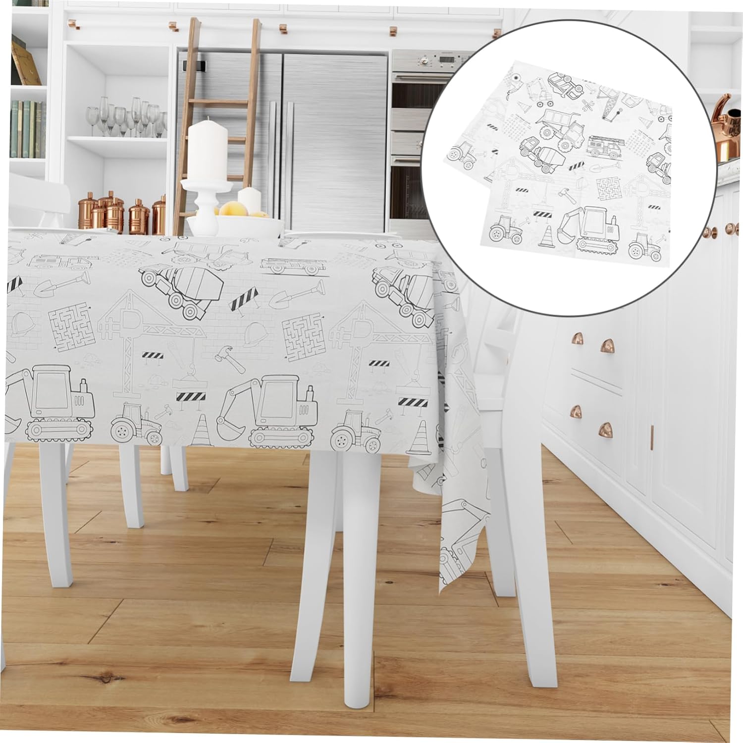 Birthday Theme Graffiti Table Cloth for Parties