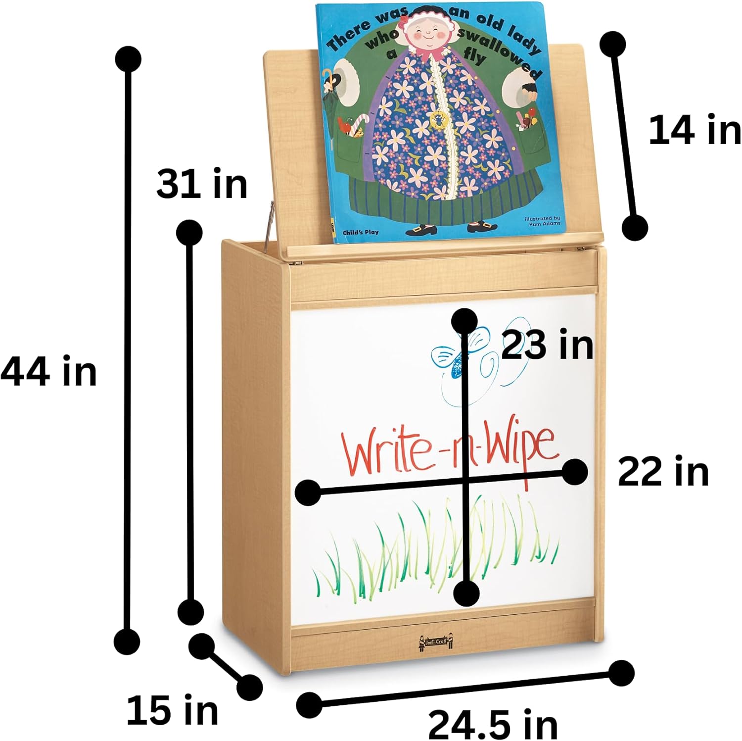 Jonti-Craft 0543JC Big Book Write-n-Wipe Easel 1