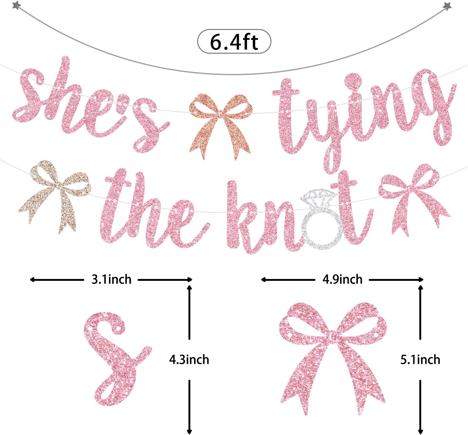 Shes Tying the Knot Banner Bridal Shower Decorations