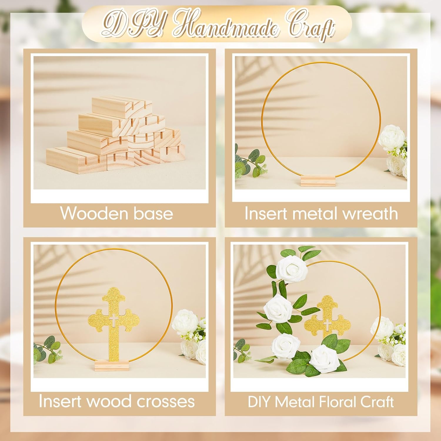 Wesiti 48 Pcs Baptism Centerpiece Table Decoration Set