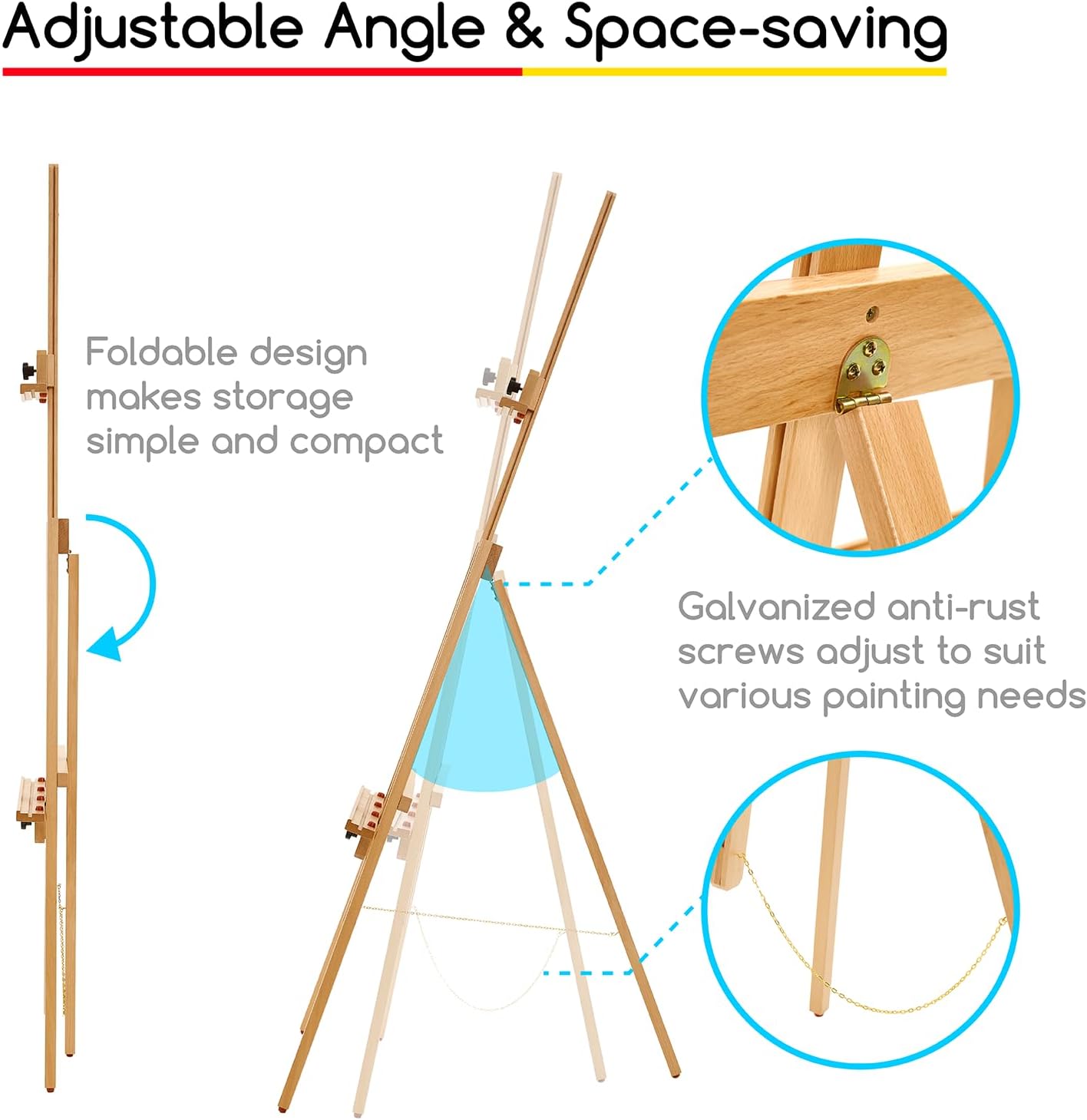 MEEDEN Adjustable Art Easel for 43 Canvas