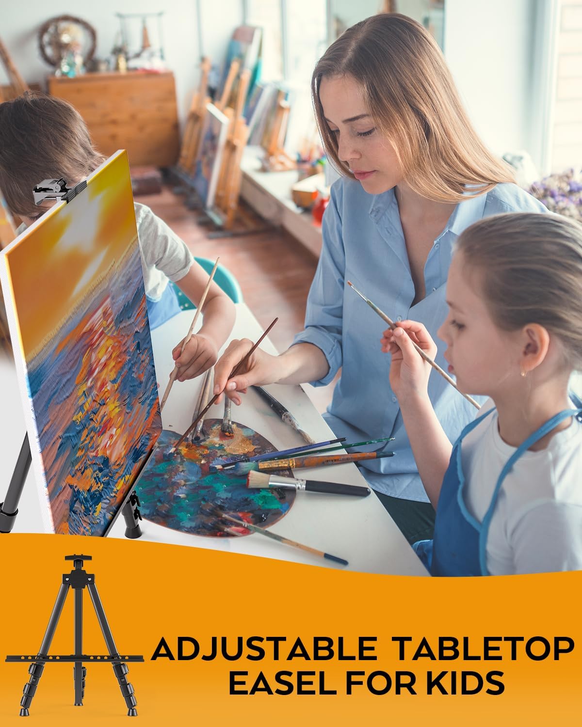 Nicpro 6 Pack Black Aluminum Art Easel Stand