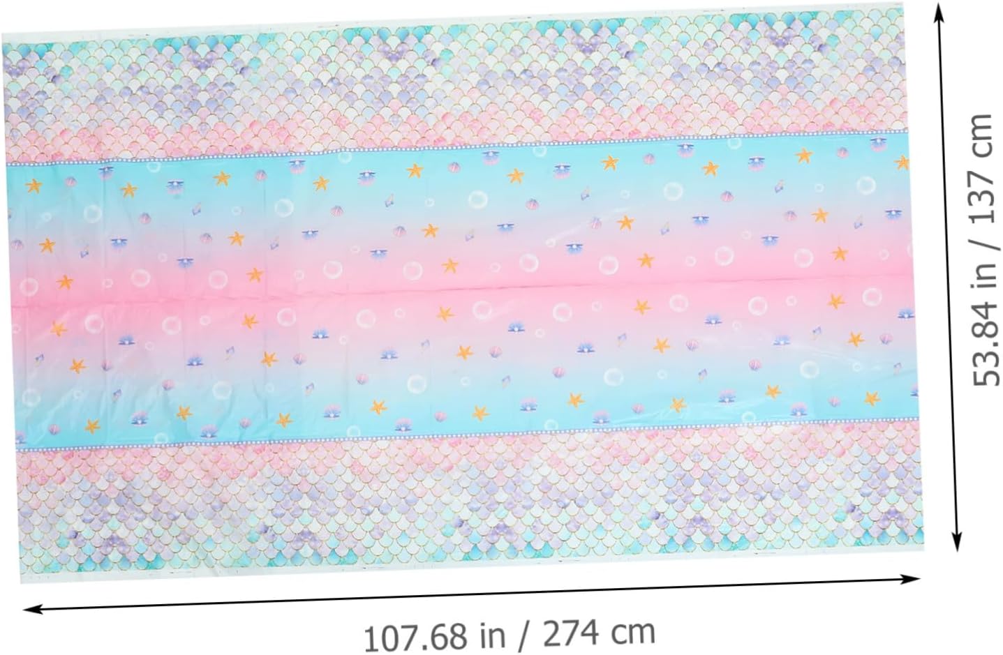 MAGICLULU Mermaid Themed Birthday Party Tablecloth for Boys and Girls
