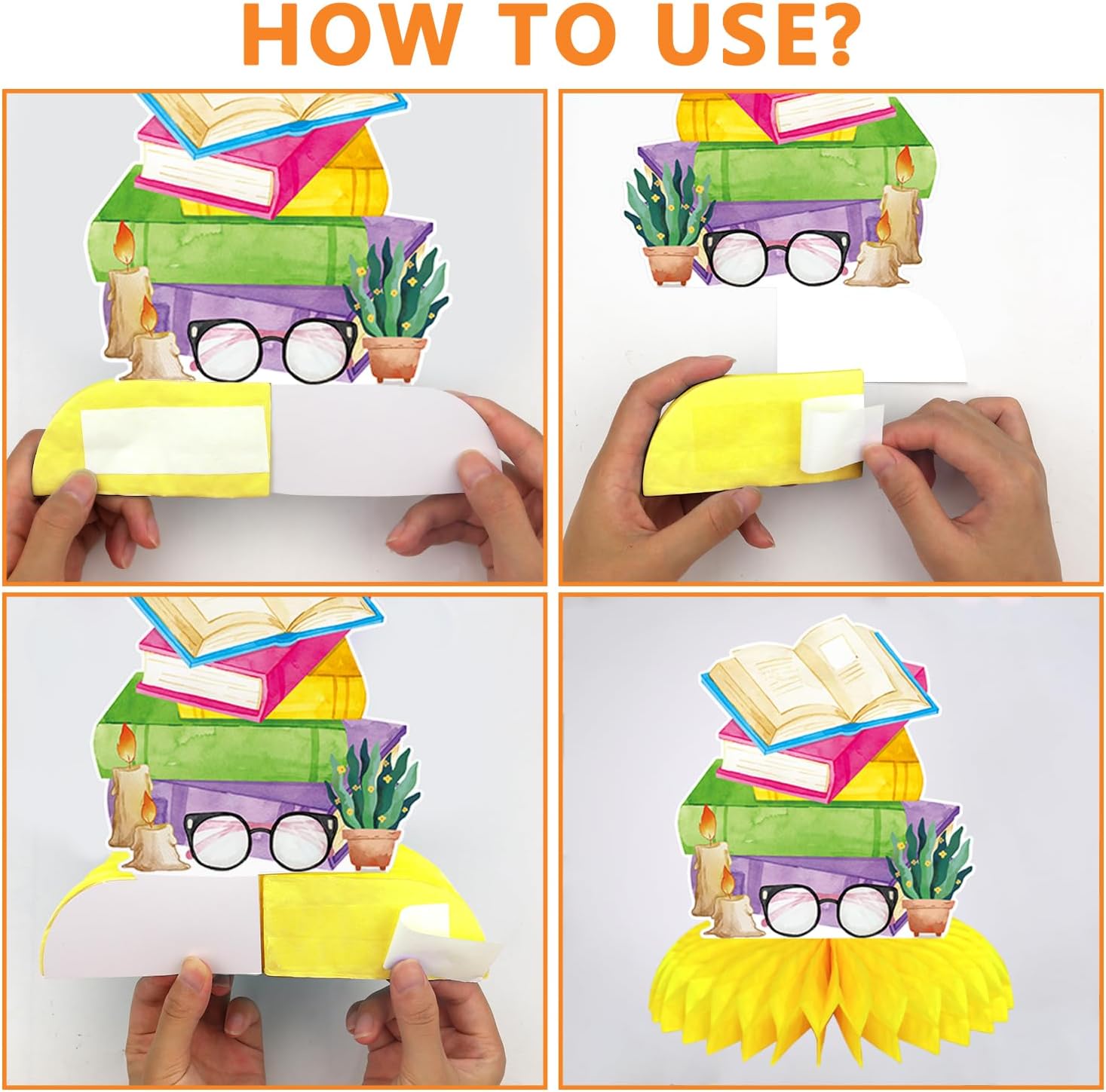 Book Themed Birthday Party Decorations Set