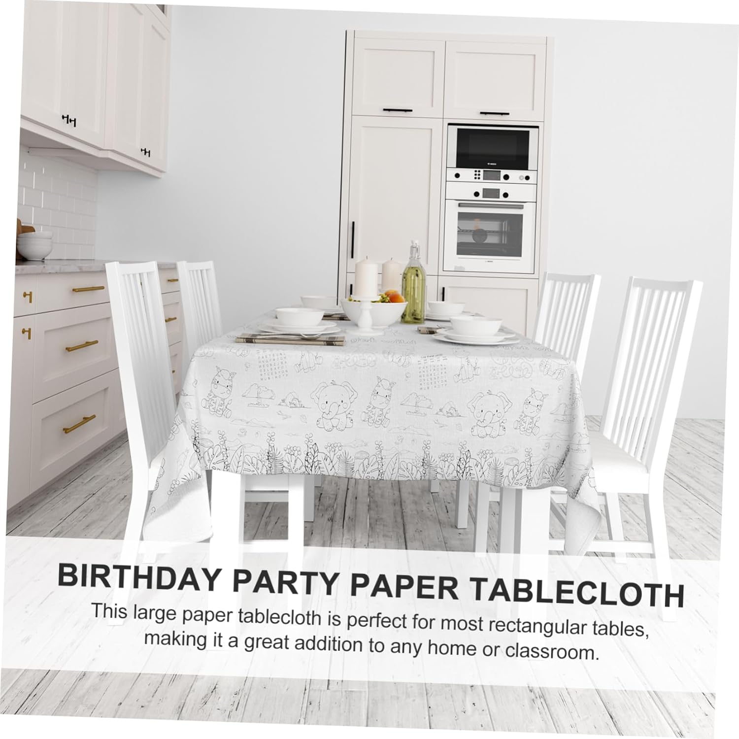Birthday Zoo Themed Paper Tablecloth for Parties