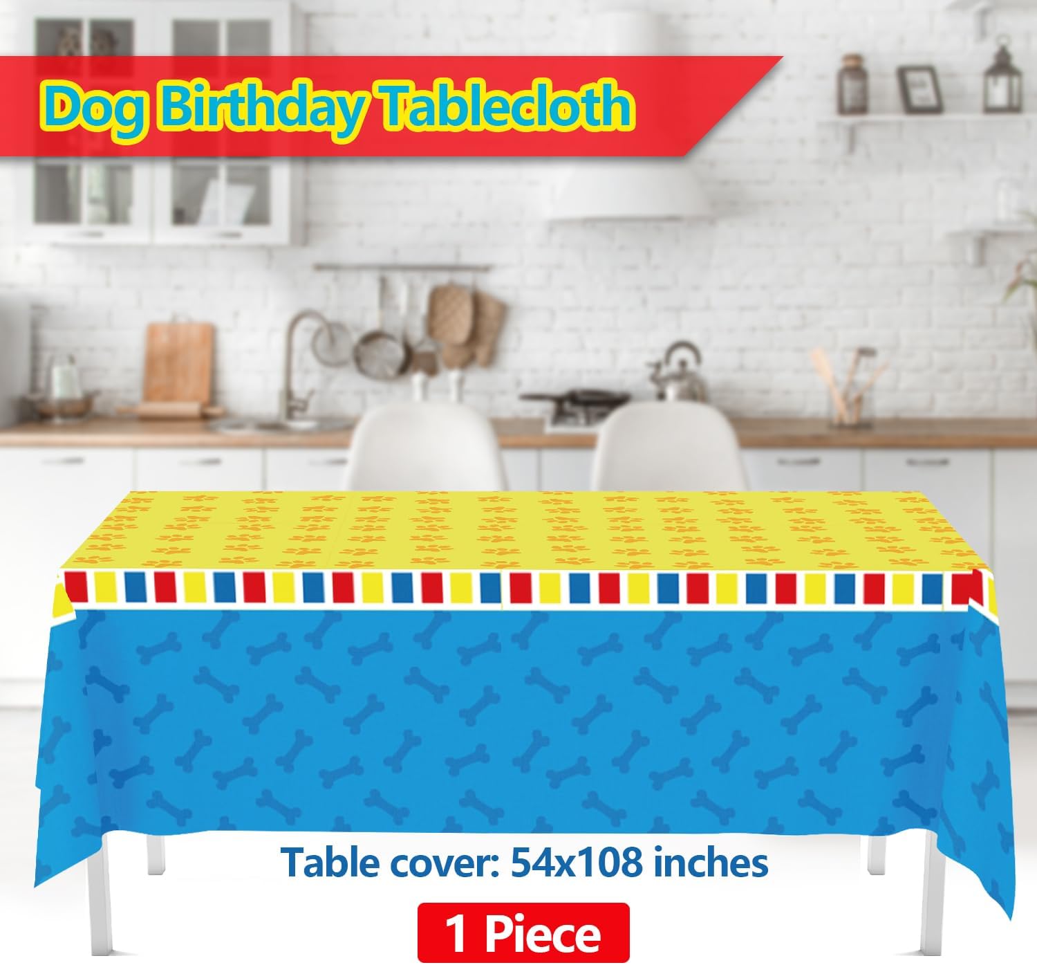 Dog Paw Party Supplies Set 97 PCS Birthday Decorations