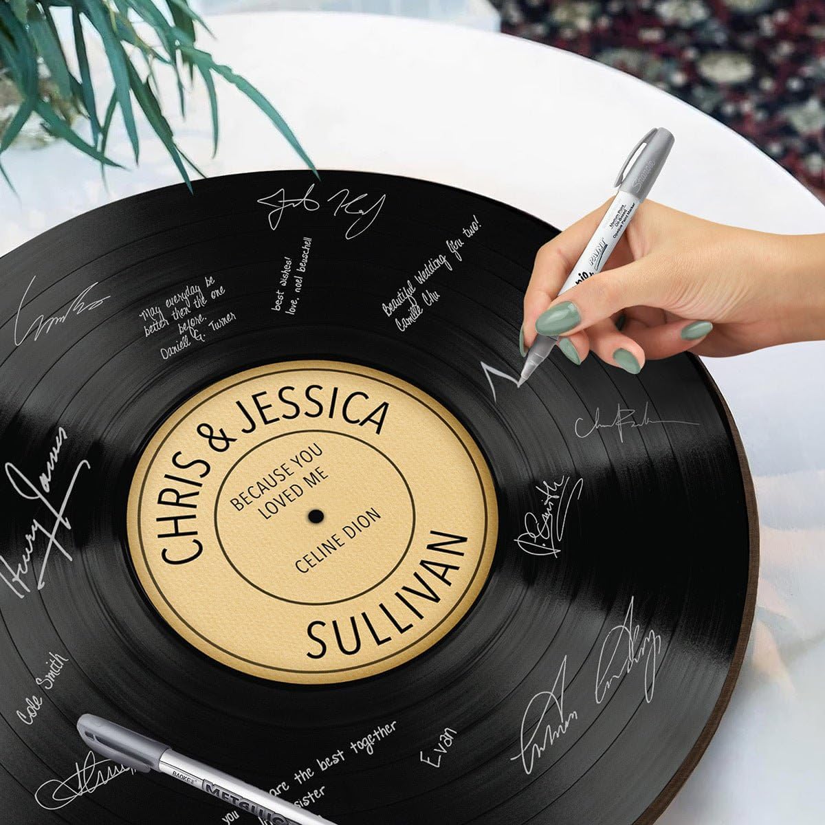 HomeWetBar Personalized Wedding Guestbook Vinyl Alternative