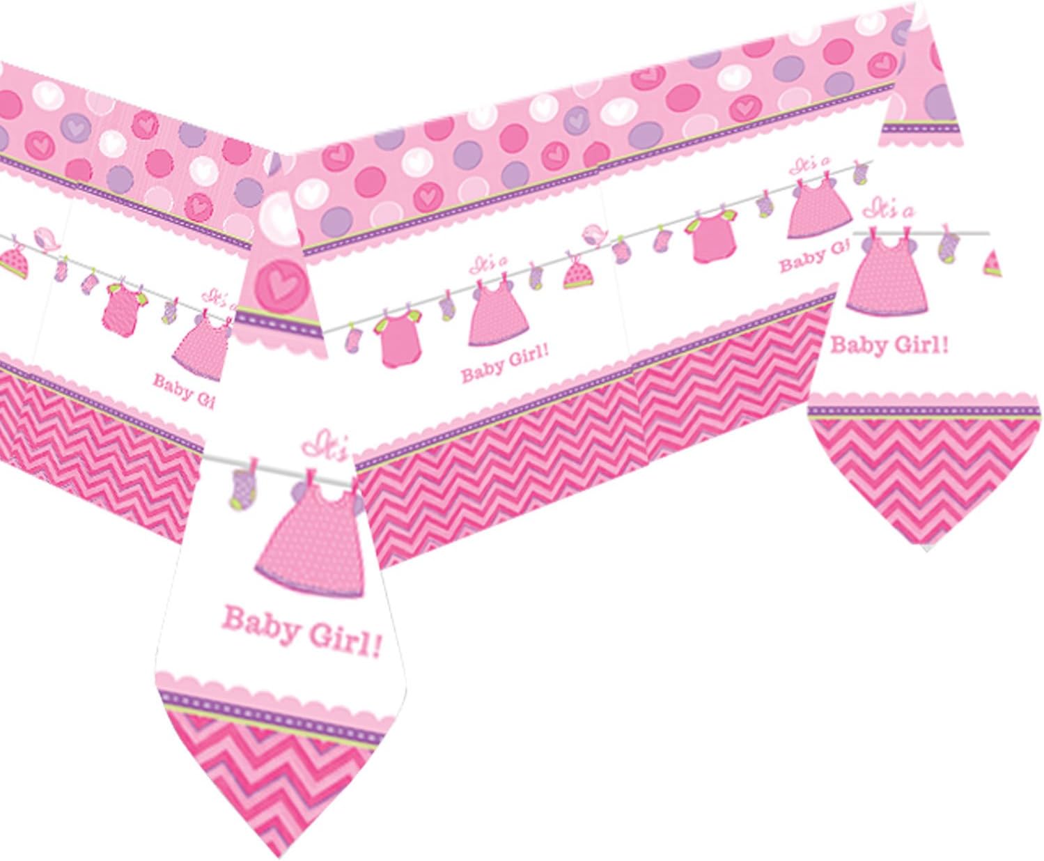 Amscan Shower with Love Girl Plastic Table Cover 54 x 102