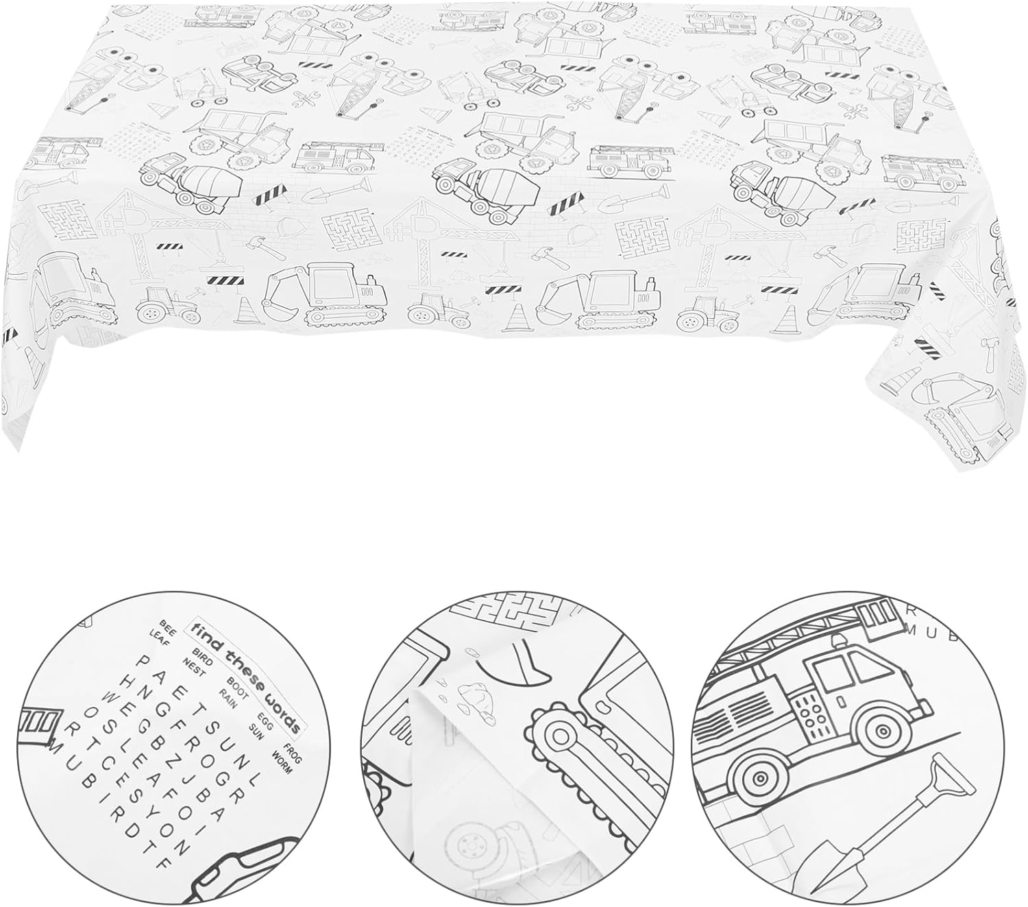 Angoily Birthday Graffiti Tablecloth for Kids and Adults