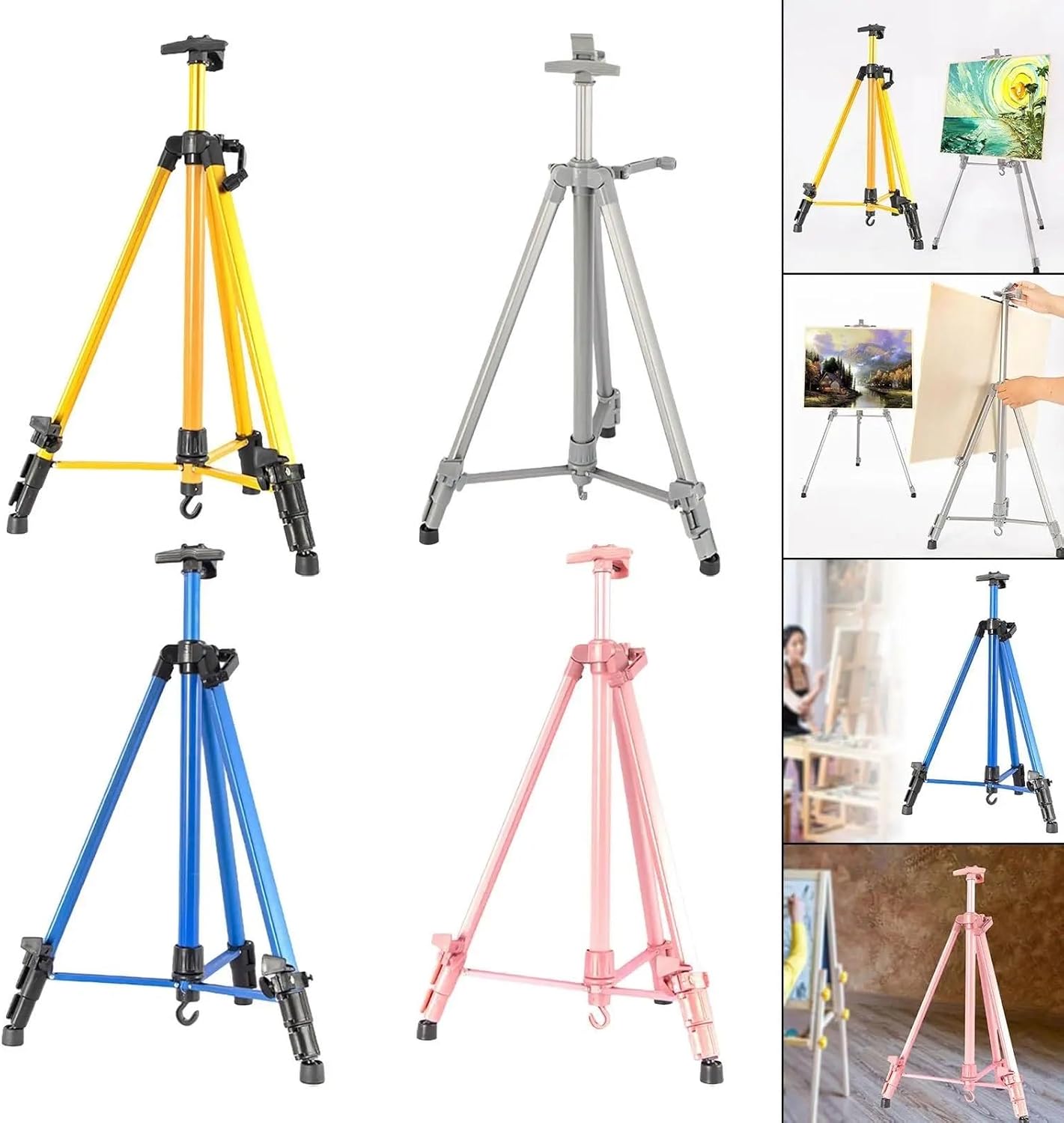 Adjustable Blue Art Easel Stand for Painting and Display