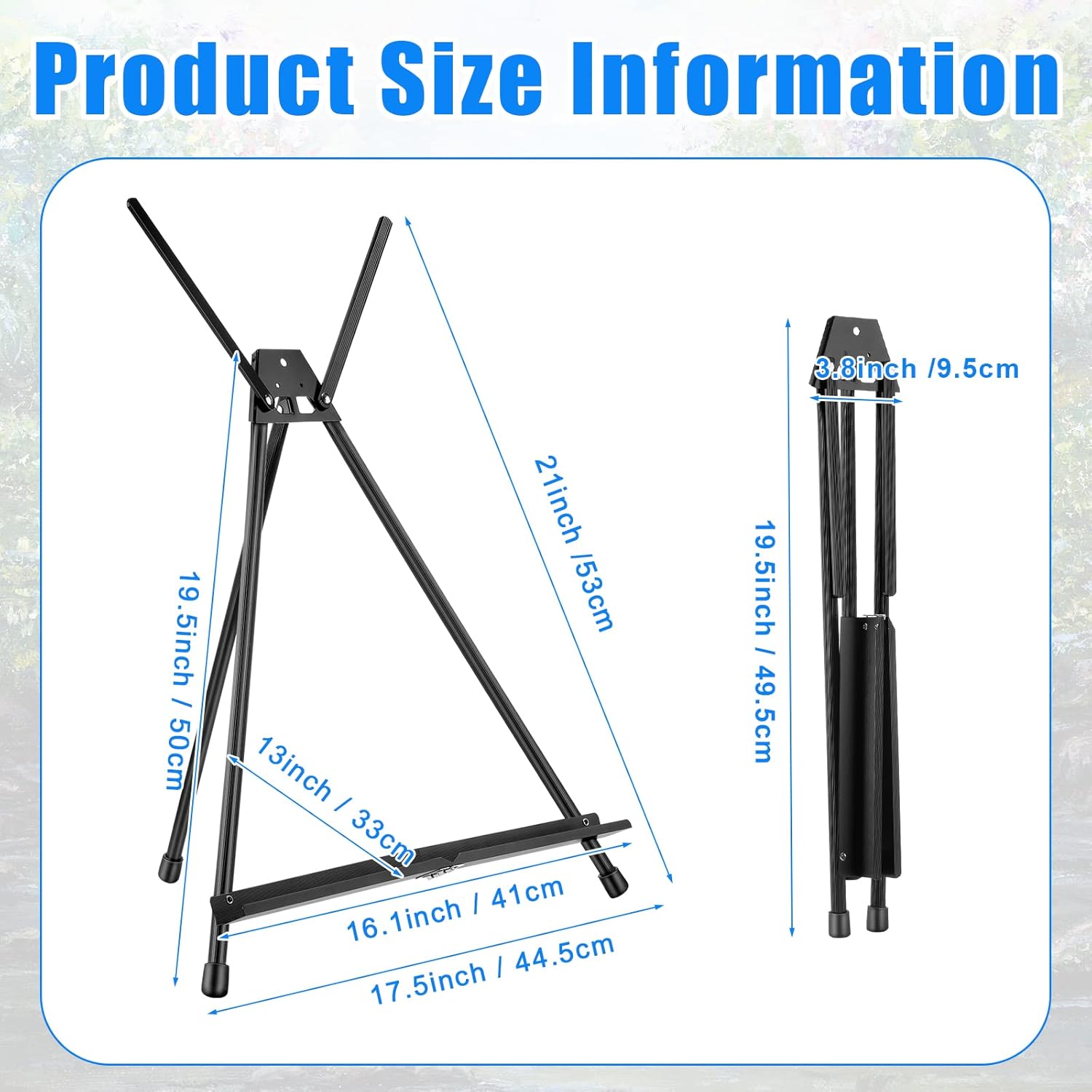 Xinnun 24 Pack Adjustable Aluminum Easels Stand