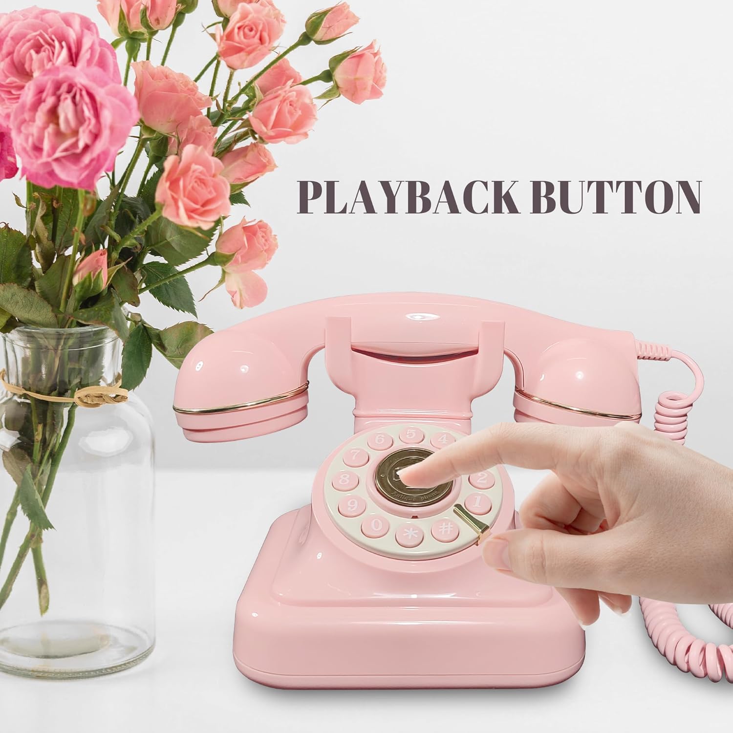 Pink Audio Guest Book Phone for Weddings