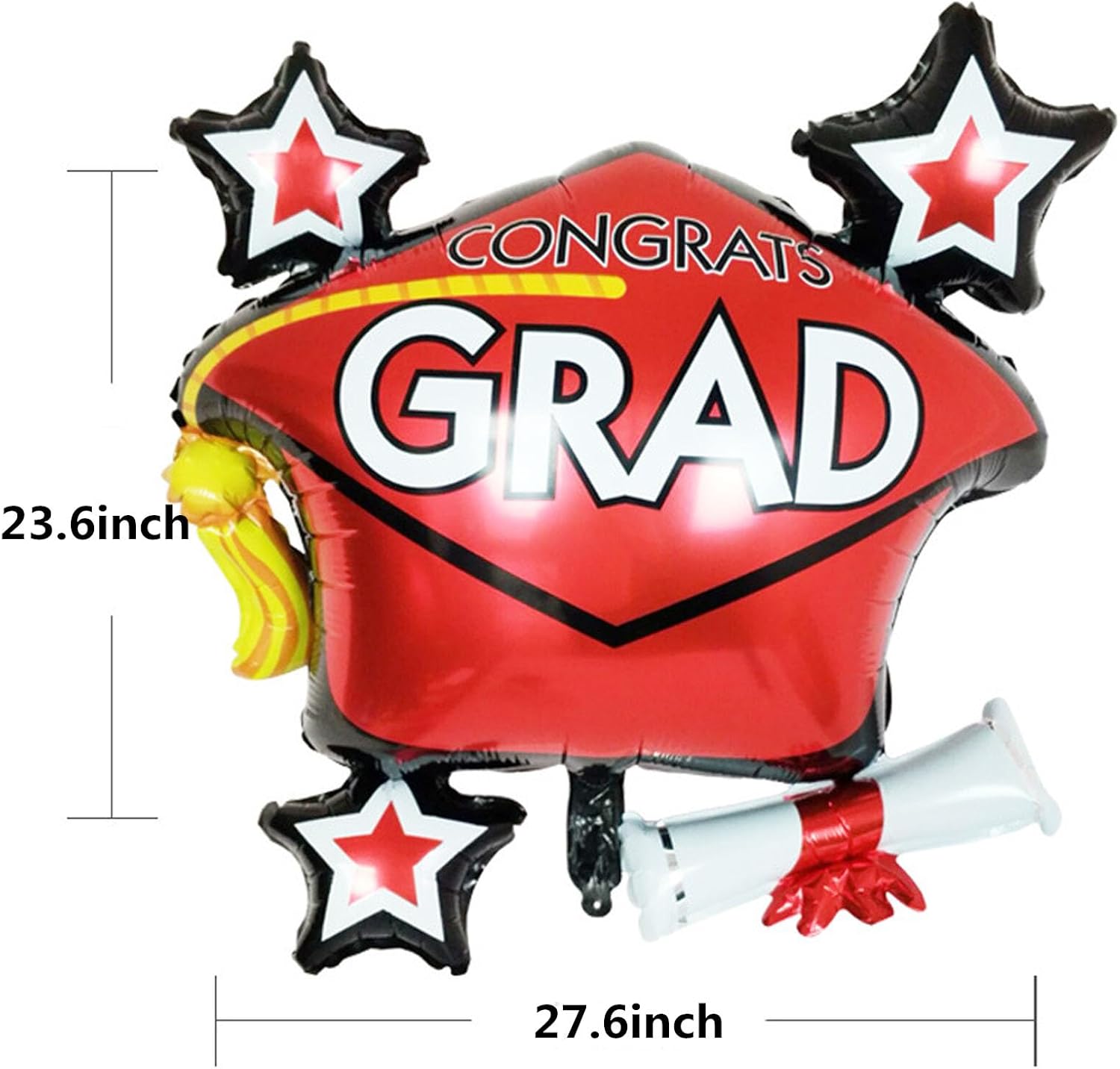 Soochat Graduation Cap Balloons 2Pcs Red