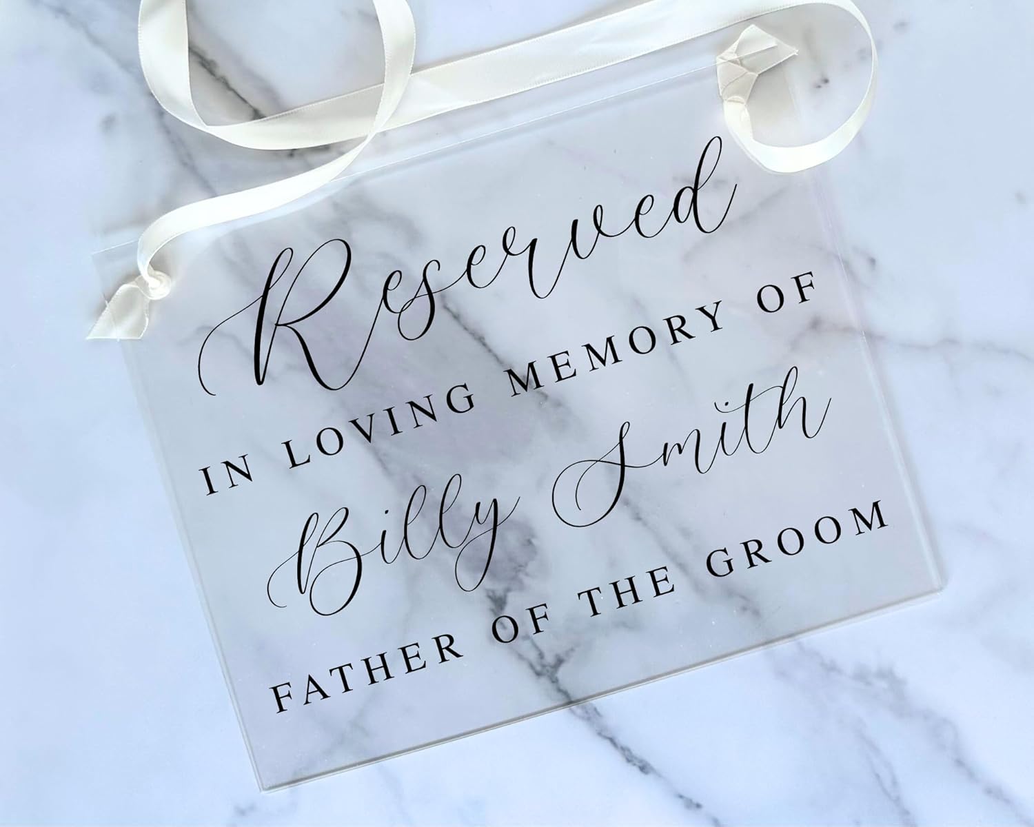 Acrylic Reserved In Loving Memory Sign B1