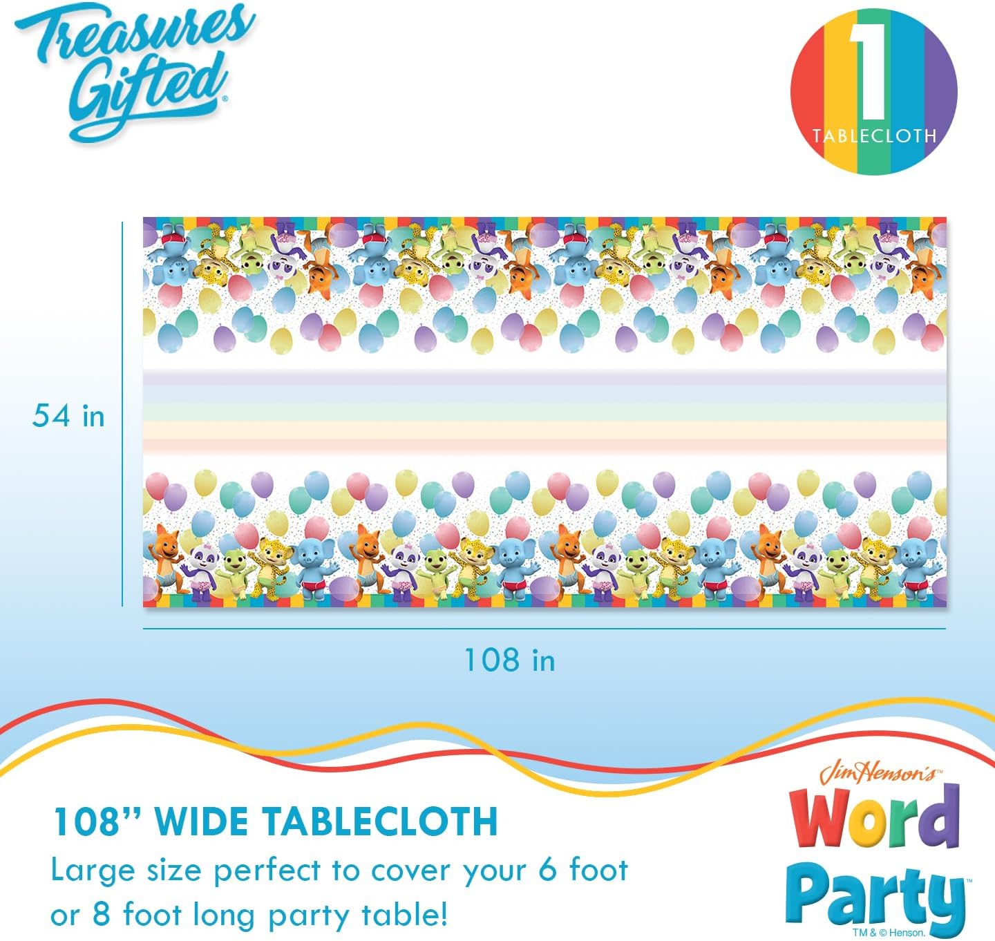 Treasures Gifted Jim Hensons Word Party Birthday Decorations Set