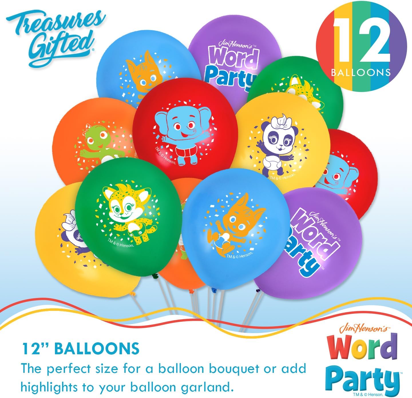 Treasures Gifted Jim Hensons Word Party Birthday Decorations Set