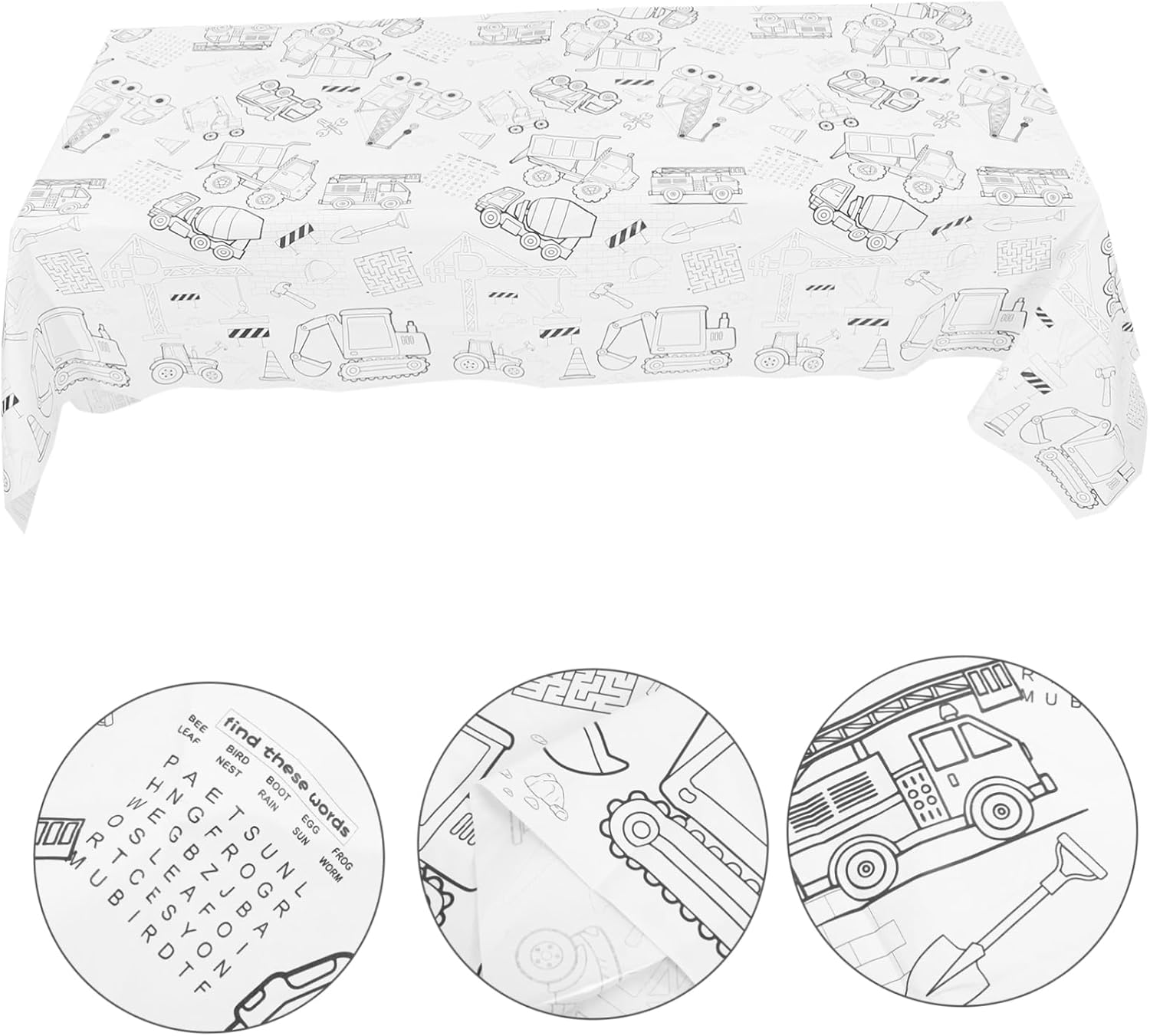 Birthday Theme Graffiti Table Cloth for Parties