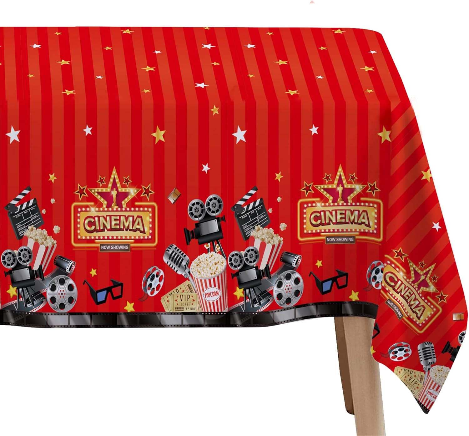 Movie Night Party Tablecloths 3 Pack 54in x 108in