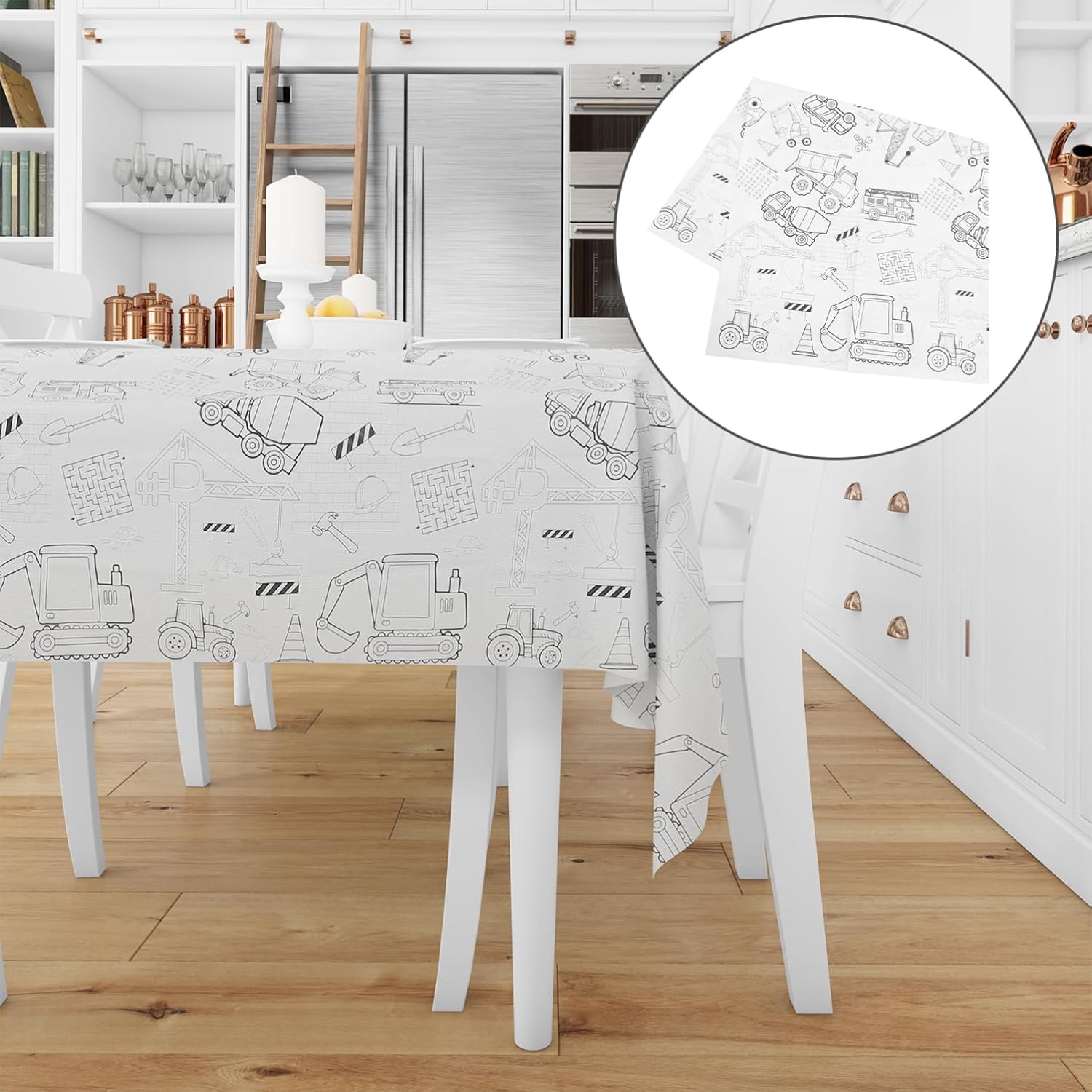 Angoily Birthday Graffiti Tablecloth for Kids and Adults