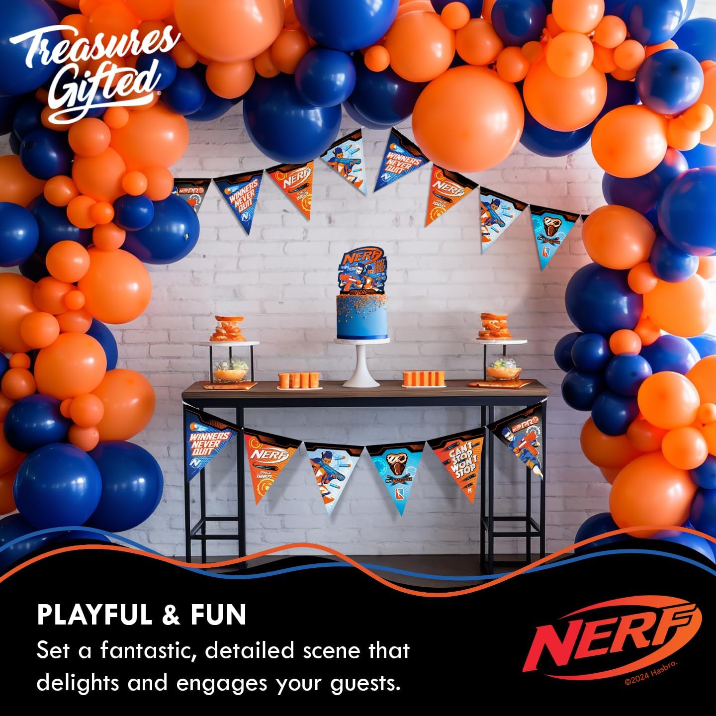 Treasures Gifted Nerf Party Supplies for 16 Guests
