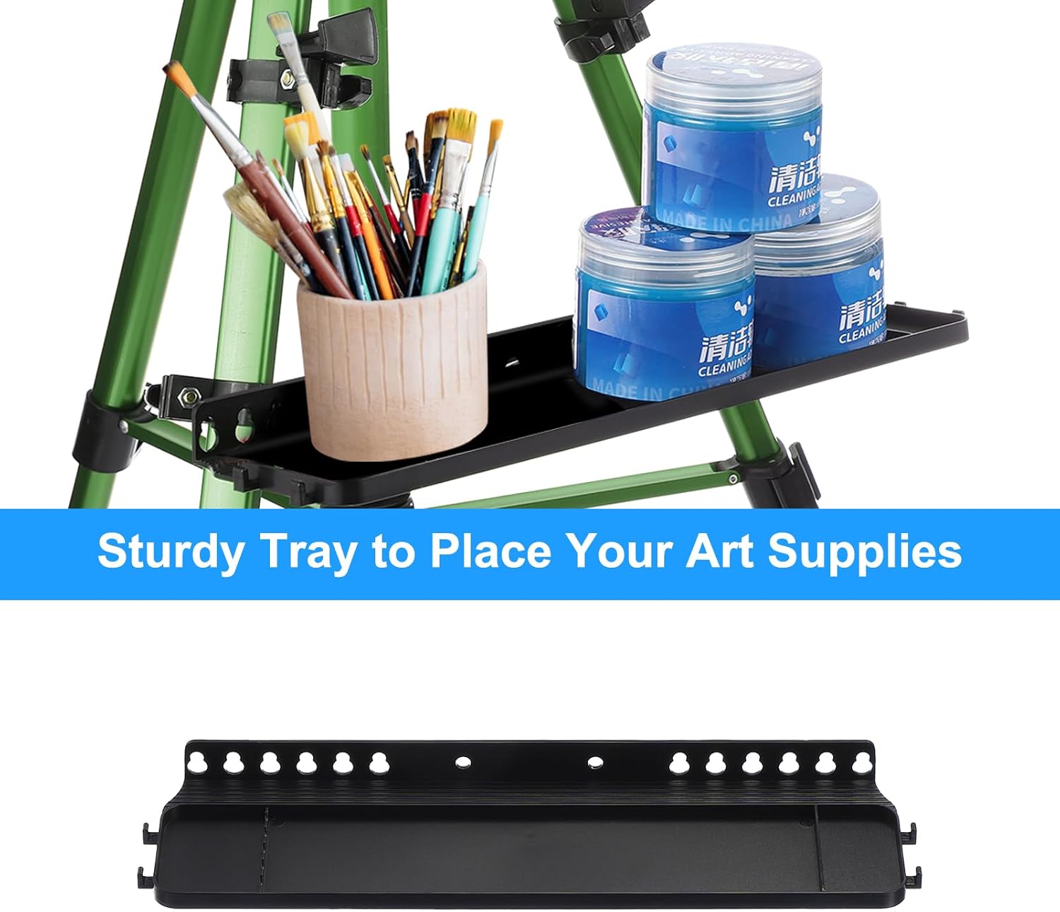PATIKIL Artist Easel Stand with Detachable Tray Green Adjustable Height 20-61 Inch