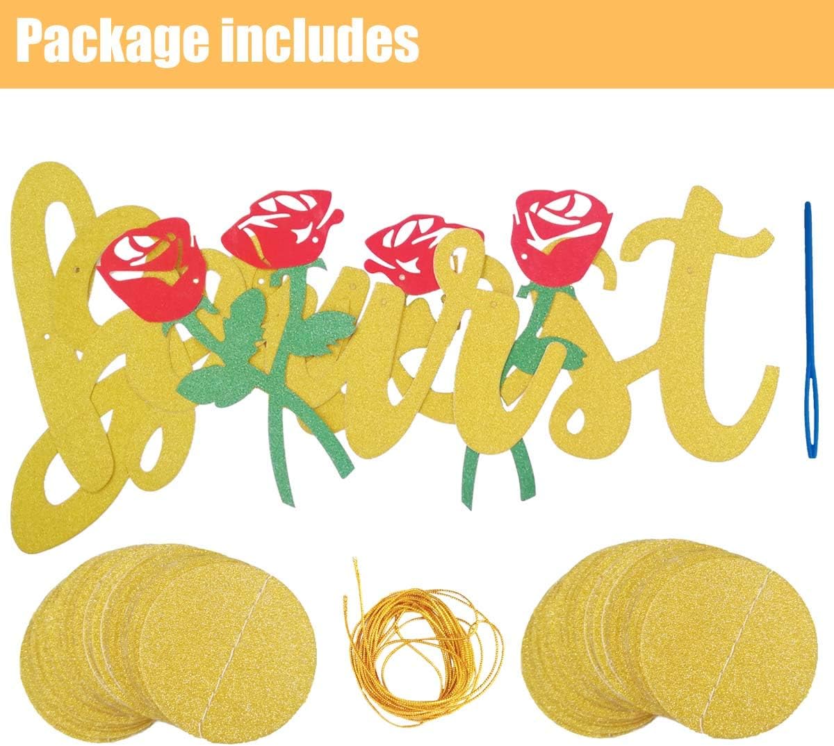Be Our Guest Gold Sign Banner - Party Decoration