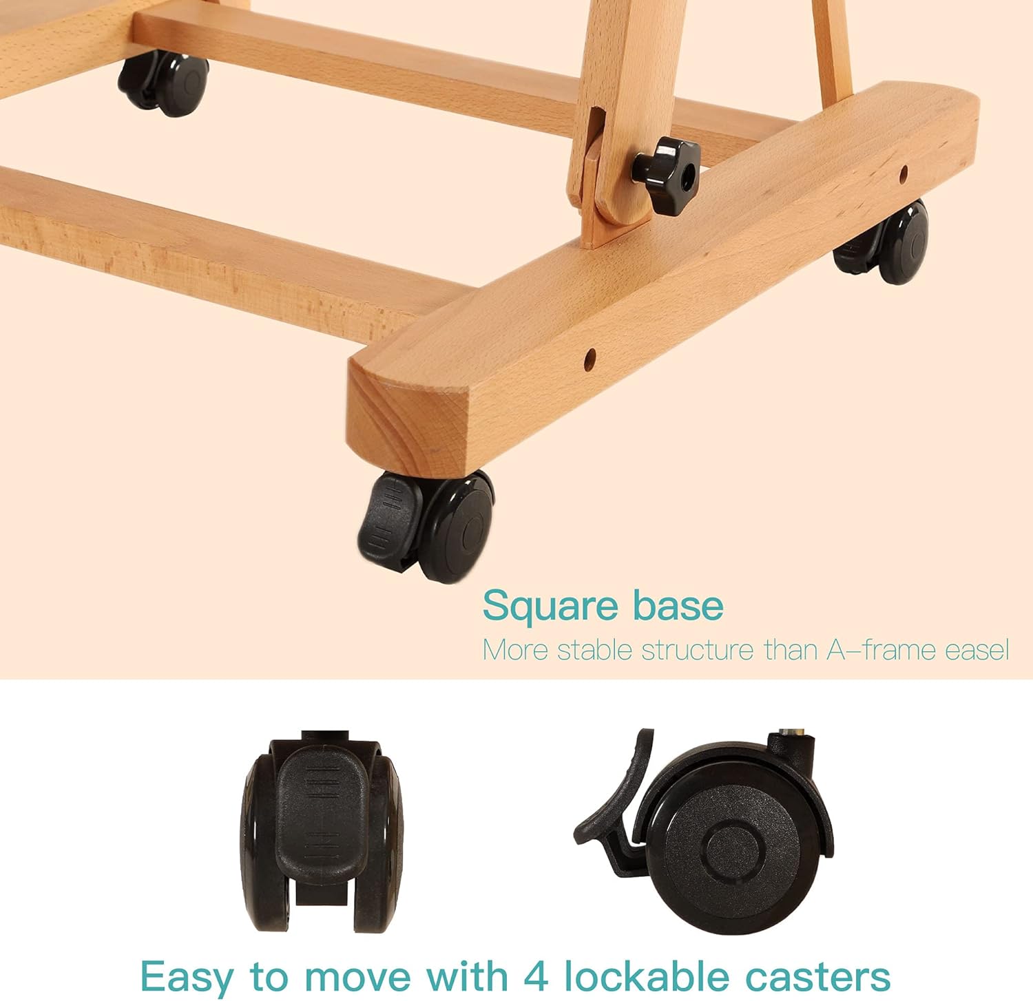 VISWIN Adjustable H-Frame Easel with 4 Wheels
